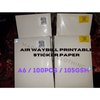 A6 100psc Waybills Sticker Paper 105gsm Glossy & Matte - Printable Adhesive for Inkjet