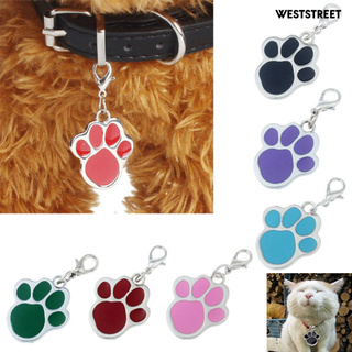 WS_do Paw Puppy Cat Anti-Lost ID Name Tags Collar Charm Pet Accessories