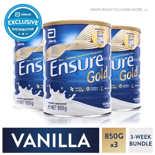 Ensure Gold Vanilla HMB 850G For Adult Nutrition Bundle of 3