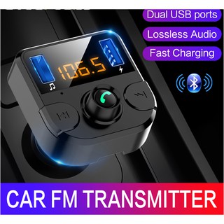 Car Fm Transmitter LCD MP3 Player Wireless Bluetooth Receiving Car Kit 4.6A fast USB Hands Free USB Charger FM Modulator (1)