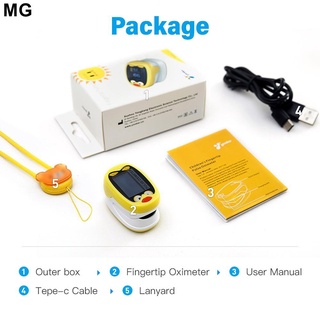 MGYongrow Children Rechargeable Fingertip Pulse Oximeter Pediatric Oximeter Monitor for Kids Infant (9)