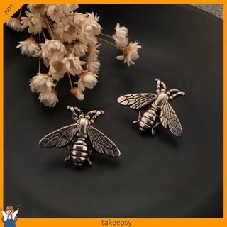 【Ready stock】2 Pcs Vintage Metallic Carving Bees Cufflinks Suits Shirt Cuff Jewelry Decor