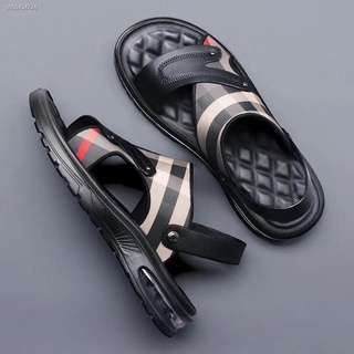 Sandals men s leather summer new style soft leather cushion soft sole beach shoes men s outer wear d