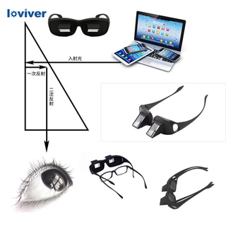 Loviver 90 Angle Bed Prism Spectacles Lazy Glasses Lazy Readers for Myopia Presbyopia,
