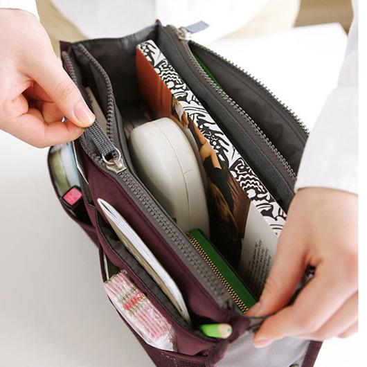 Multifunctional travel bag double zipper bag cosmetic bag
