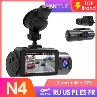 Vantrue N4 3 Lens Car DVR Camera Dash Cam 4K+1080P+1080P Video Recorder Speed GPS Dashcam Dash Cam H