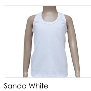 6pcs Kentucky Sando Cotton White for Kids