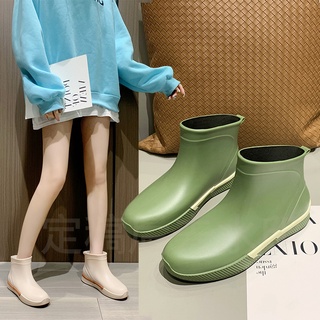 Rain Boots Avocado Green Shoes Boots Short Tube Low To Help Waterproof iylQ