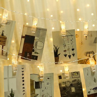 20 Clips Fairy Lights For Hanging Photos Pictures Cards And Memos LED Photo Clip String Ligh Christmas (1)