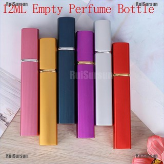 RuiSursun❦ 12Ml Metal Case Perfume Atomizer Bottle Aluminum Nozzle Spray Refillable Bottles