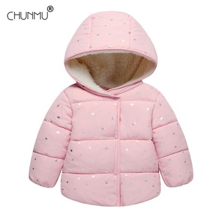 Autumn Winter Baby Outerwear Infants Girls Hooded Printed Princess Jacket Coats First Year Birthday