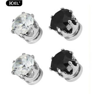 Kiel ★1Pair Unisex Men Magnet Clip On Cubic Zirconia Earring No Piercing Jewelry (3)