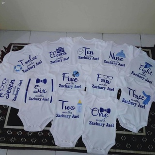 Ang bagong☸○Baby Monthly onesies for baby boy
