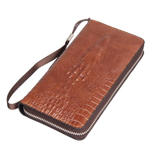 2021 Men's Pu Leather Wallet Crocodile Pattern Long Clutch