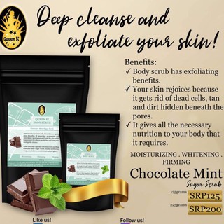 Chocolate Mint Body Scrub by Queen K (1)