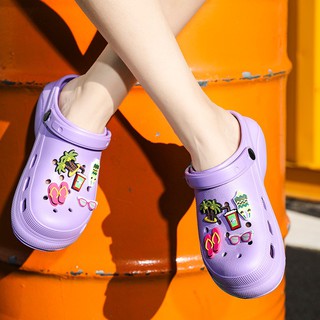 loafers❡☏♠The new crocs Korean women's hole shoes high-quality materials