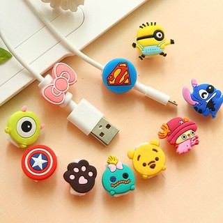 【2PCS】Random Cartoon Data Line Protector Mobile Phone Charging Line Anti Fracture Smart Cover USB Protective Sleeve
