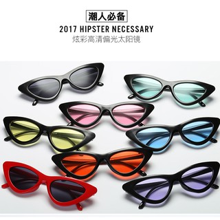 New Vintage Triangle Cat-eye Sunglasses Small Frame Ins Fashion Glasses Cool Accessories