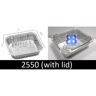 Aluminum pan with lid 440ml (125pcs/pack) Code 2550