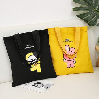 Korean Cartoon Printed Canvas Tote Bag Fashion Shoulder Bag