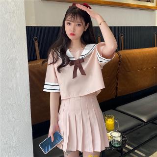 Summer JK Female Sweet Lovely College Style Sailor Suit Younger Soft Sister Dress