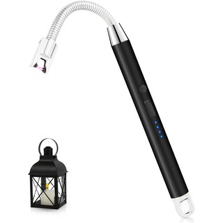 Candle Lighter，Electric Lighter USB Rechargeable arc Plasma Lighter with LED Battery Display Safety