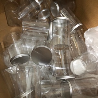 SALE SALE SALE 1000ml 1500ml PET Plastic Jar with aluminum cap cookies candy honey baking container
