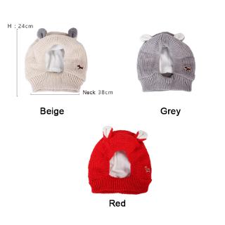 Dog‘s’ Hat Rabbit Ears Plus Velvet Knitted Warm Windproof Hat (2)
