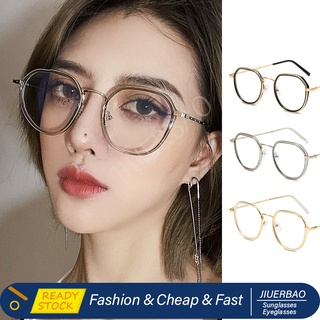 【ready stock】fashion Anti-Blue Anti-Radiation Glasses Metal Round Frame Women Eyeglasses