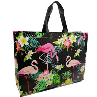 Eco Shopping Bag Pouch Travel Flamingo Printing Non-woven Fabric Folding Bag