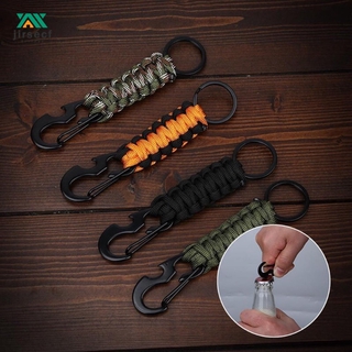Paracord Keychain Outdoor Safety Survival Gear Rope Keyring Carabiner