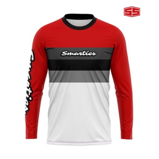 SMARTIES APPAREL MOTORCYCLE LONG SLEEVES JERSEYS RED AND WHITE