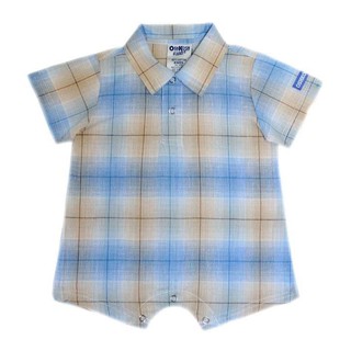 Baby Boy Clothes Plaid/Checkered Romper polo Onesie with Collar romper for baby boy #810