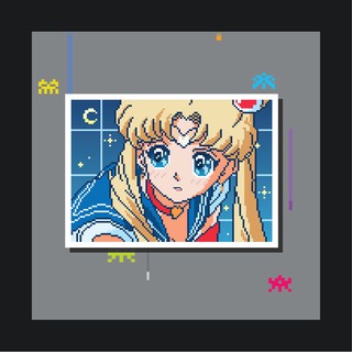 Pixel Art Print "Sailor Moon"