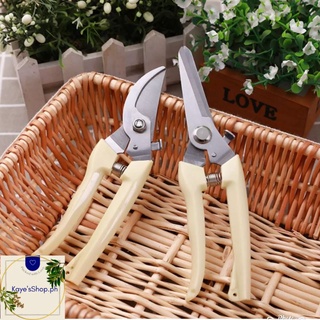 1 SET Bent & Straight Pruning Shear Stainless Cutter Home Gardening Plant Scissor Branch Hand Tool