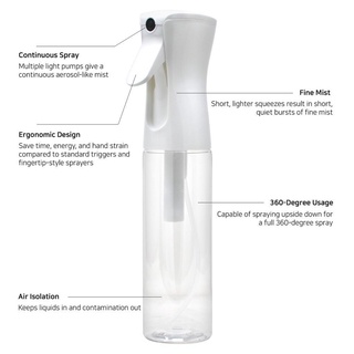 Ribbons﹉✕▽300ML Nano Continuous Mist Spray Bottle Alcohol Mist Sprayer Fine Mist Spray Bottle
