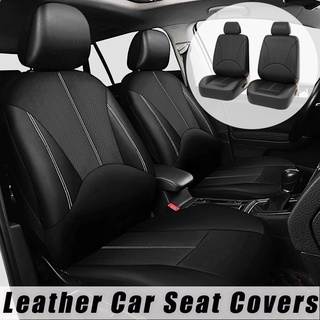 【Spot goods】✸▧❆Automobile Car Seat Cover Protector PU Leather Front Rear Full Set Waterproof Univers