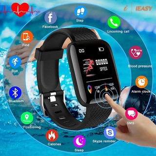 wearablsஐ❅Smart Watch Bluetooth 4.2 Heart Rate Oxygen Blood Pressure Sport Fitness Tracker 116plus