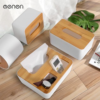 OUSUWO Stylish Tissue Box Nordic Style Multifunctional For Living Room with Desktop Remote Control