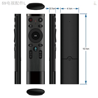 ☸OF 2.4G Wireless Remote Control with USB Receiver Voice Input for Smart TV Android TV Box HTPC PC P