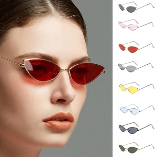 Metal cat-eye sunglasses personality avant-garde ocean retro glasses lens s Y6Z2