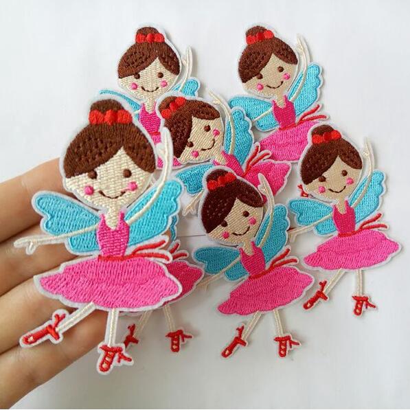 Ballerina Girl Embroidered Patches Iron on Sew Appliques