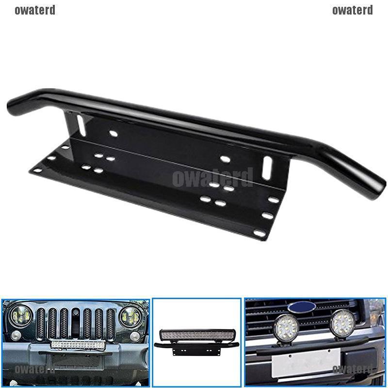 [YEN2] Universal Front Bumper License Plate Mount Bracket Install Holder Bull Bar MO (1)
