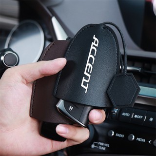 Hyundai Accent Leather Remote Fob Case Adjustable Car Key cover key Holder