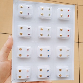 Earing 12 pairs of color earrings Earrings for piercing
