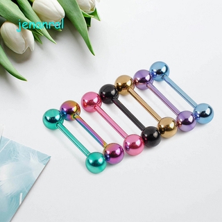 7 steel ball tongue nails double-headed round dumbbell body piercing accessories Plated Stainless Steel Mixed Colors Tounge Rings Piercing Body Jewelry-in Body Jewelry