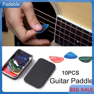 Fadeble 10 Pcs Colorful Thickness Acoustic Electric Guitar Picks Plectrums Universal Wear-resistant Strum