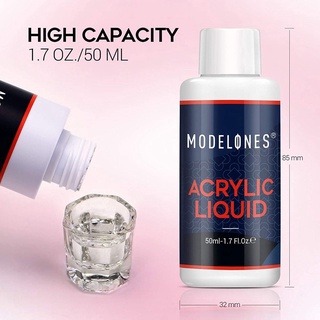 ◎▨✑Modelones 50ml Monomer Acrylic Nail Powder Liquid Acrylic Liquid Monomer Crystal Gel Nail Liquid