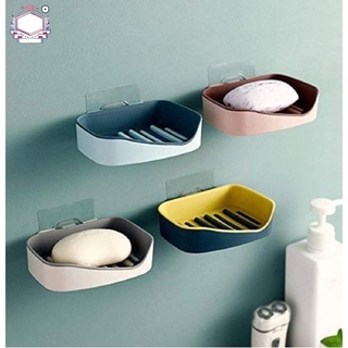 Toilet shelving creative arc wall-mounted soap box perforated household simple double layer-LAME