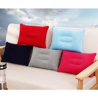 ✠【CW】 Air Pillow Ultralight PVC Inflatable Sleeping Cushion Camping Hiking Beach Car Plane Portable